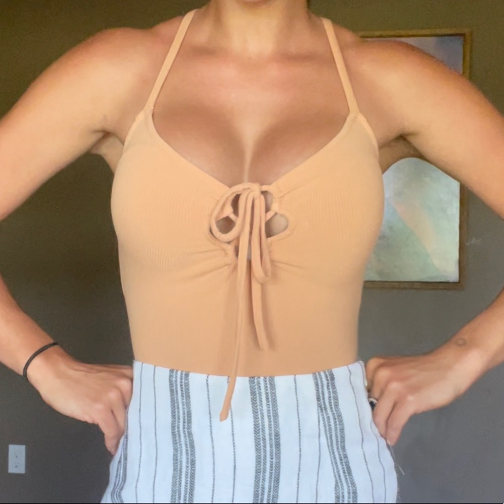 Peach bodysuit by Lei lis